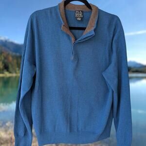 Jos. A. Bank Executive Collection Men's M Lambswool Nylon Henley Button Sweater
